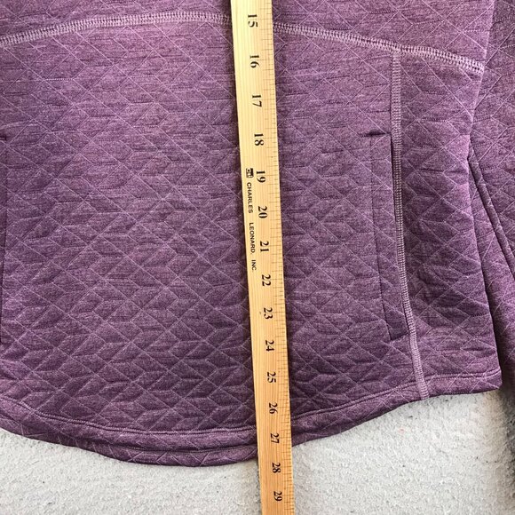 Marmot Quilted Purple Cowl Neck Pullover Womens Long Sleeve Sweater Size SP - Picture 5 of 13
